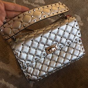 Valentino Garavani Silver Rockstud Spike Medium